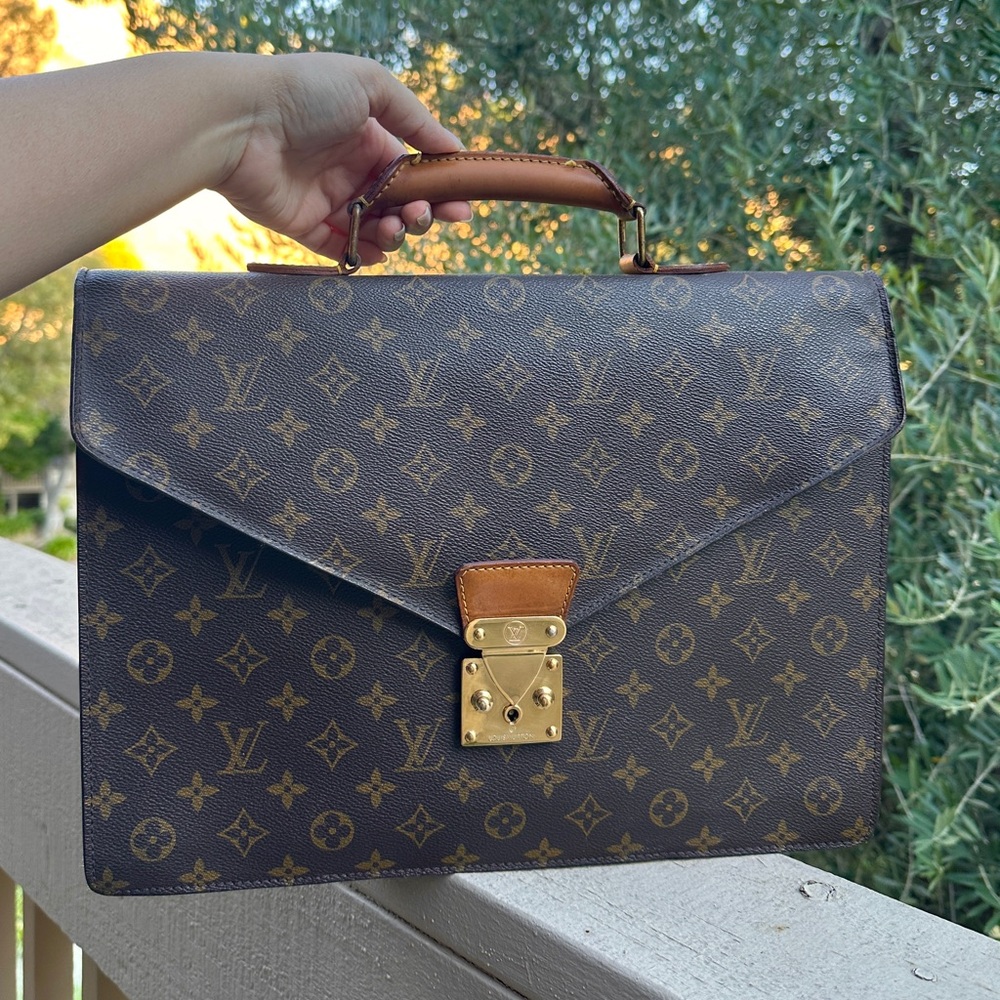 SOLD ❌ Louis Vuitton Monogram Briefcase Documents Case Brown